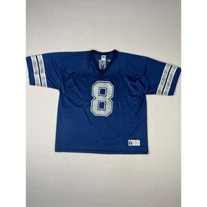 Vintage Dallas Cowboys Football Jersey Mens XL Blue Troy Aikman Logo 7 Made USA